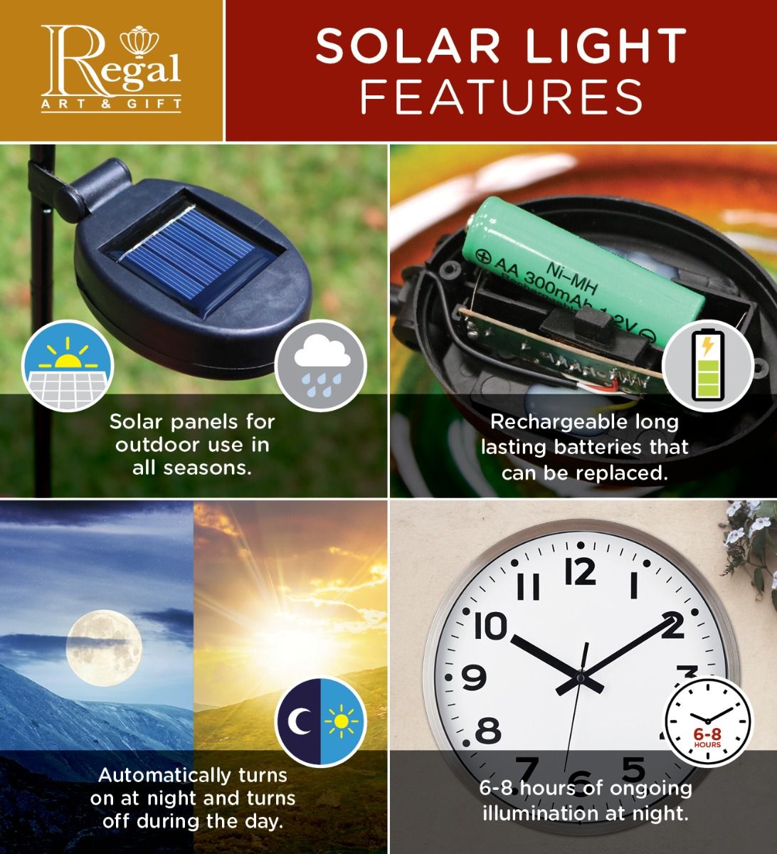 Mini Hot Air Balloon Spinner Solar Lantern - Americana