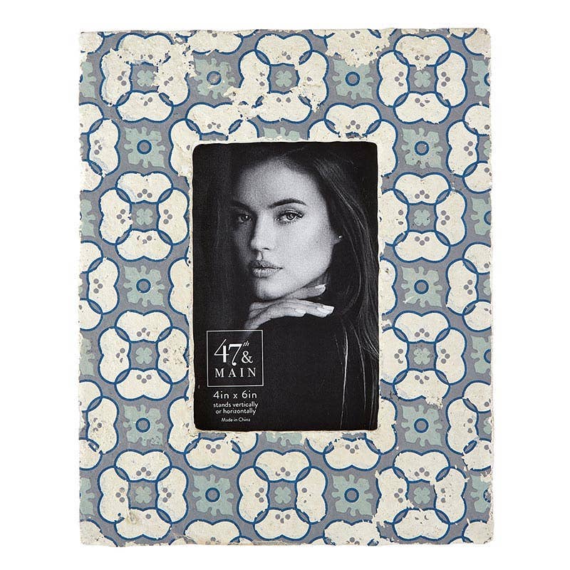 Picture Frame, 4x6 Mediterranean Light Blue