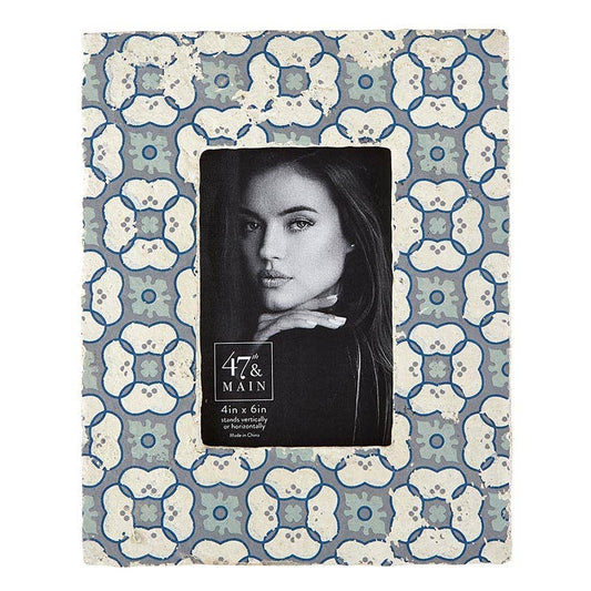 Picture Frame, 4x6 Mediterranean Light Blue