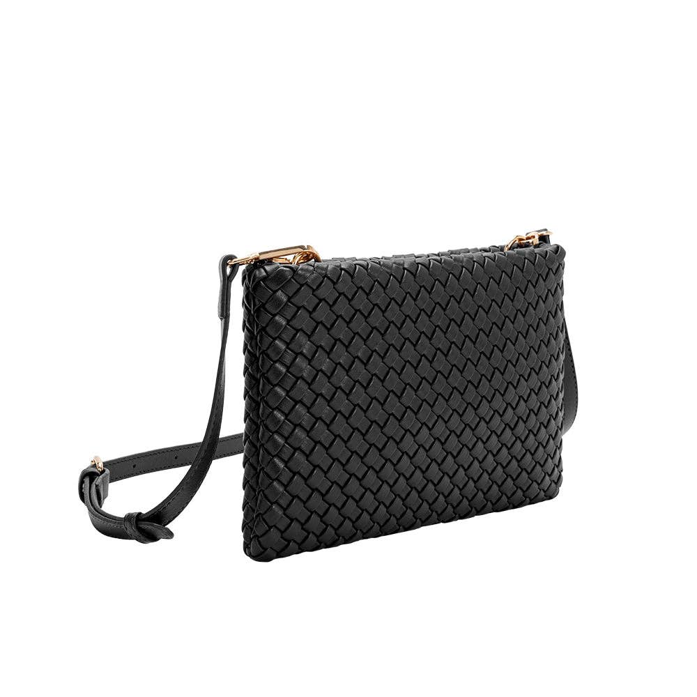 Daisy Vegan Crossbody Bag Black