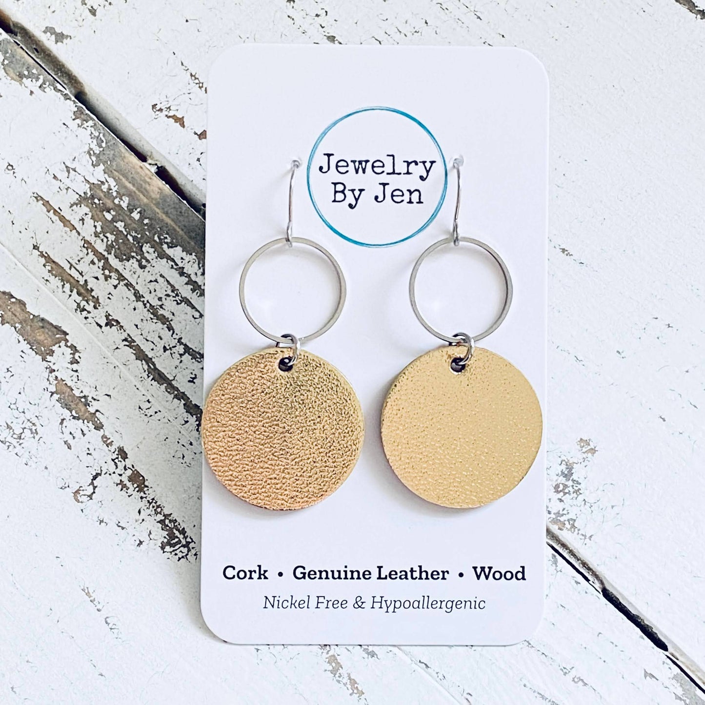 Round Mixed Metals Earrings