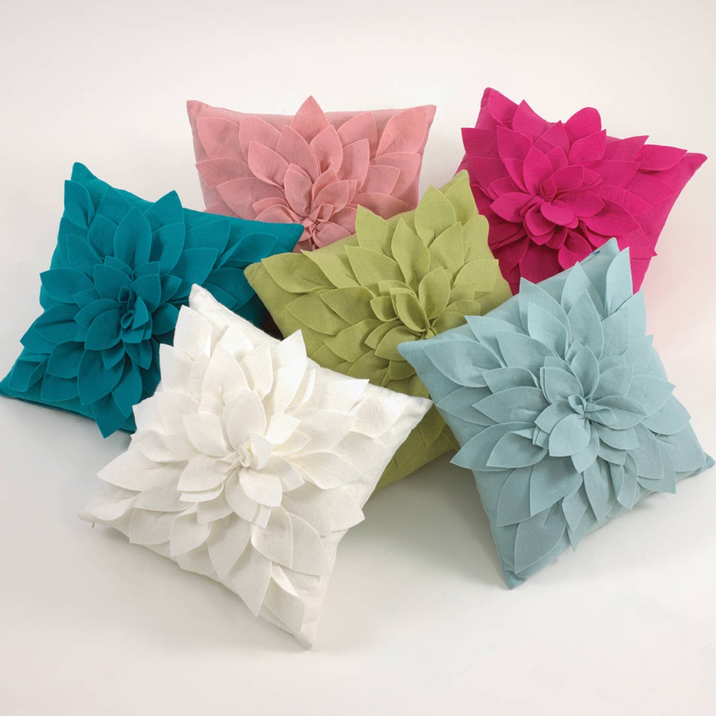 Flower Petal Throw Pillows, 17"