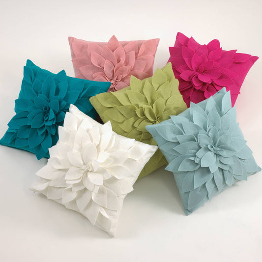Flower Petal Throw Pillows, 17"