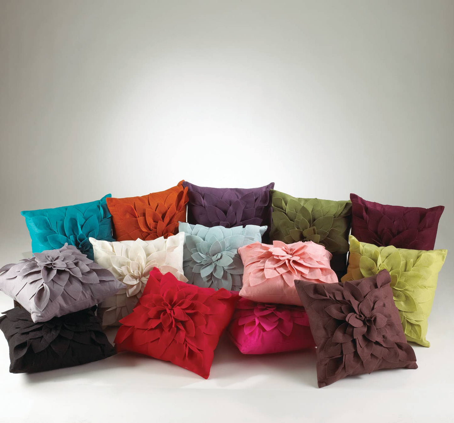 Flower Petal Throw Pillows, 17"