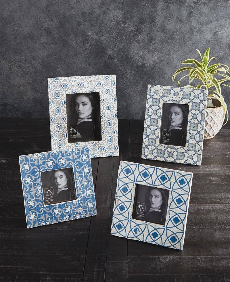 Picture Frame, 4x6 Mediterranean Light Blue