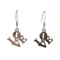 Stainless Steel Angle LOVE Charm Silver Earrings