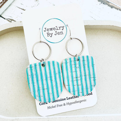Boho Dangle: Turquoise Pinstripes