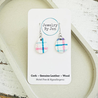 Easter Egg Earrings: Spring Plaid