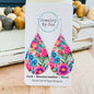 Medium Teardrop: Bright Folk Floral