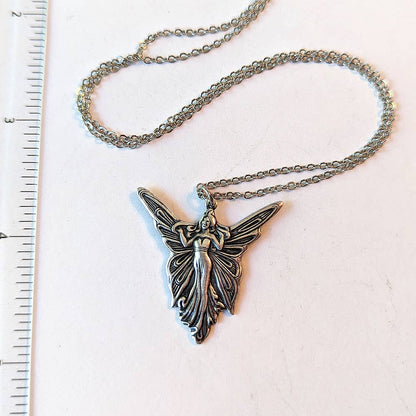 Antique Silver Angel Necklace