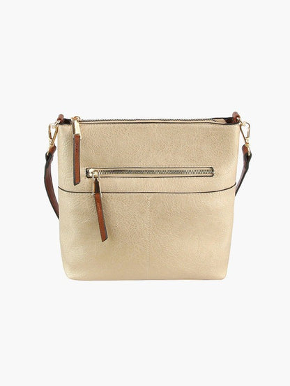 Elina Zipper Front Crossbody Bag