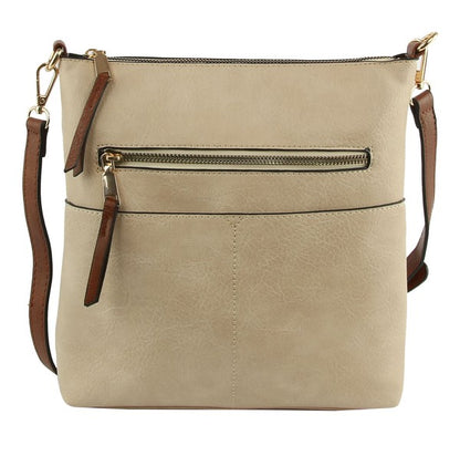 Elina Zipper Front Crossbody Bag