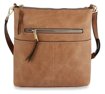 Elina Zipper Front Crossbody Bag