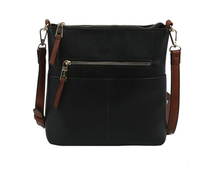 Elina Zipper Front Crossbody Bag