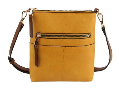 Elina Zipper Front Crossbody Bag