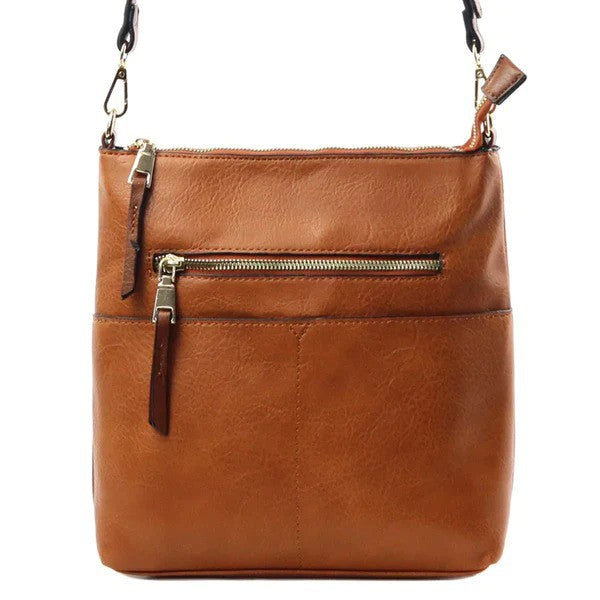 Elina Zipper Front Crossbody Bag