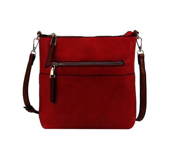 Elina Zipper Front Crossbody Bag