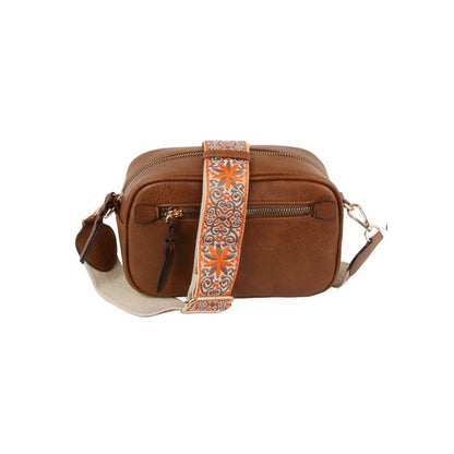 Crossbody Boho Bag with Guitar Strap