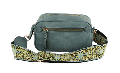 Crossbody Boho Bag with Guitar Strap