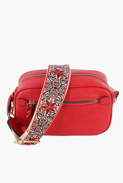 Crossbody Boho Bag with Guitar Strap