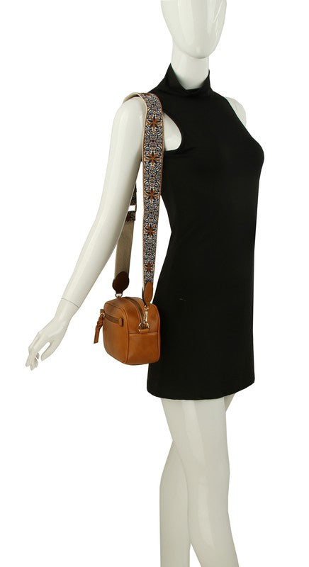 Crossbody Boho Bag with Guitar Strap