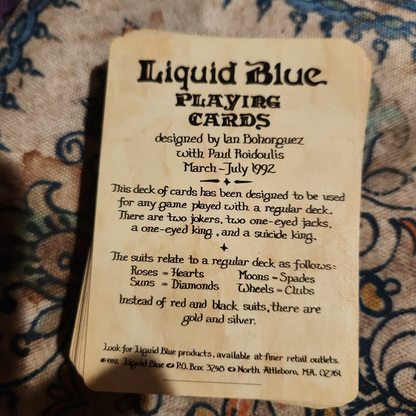 Grateful Dead Liquid Blue Playing Cards, 1992