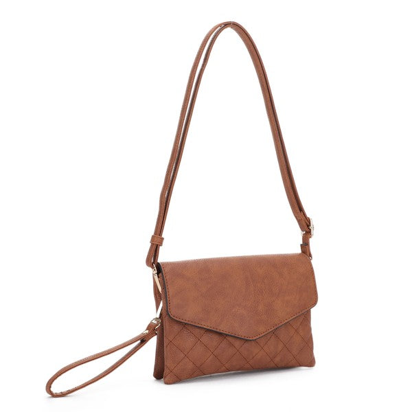 Mariah Quilted Envelope Crossbody Bag