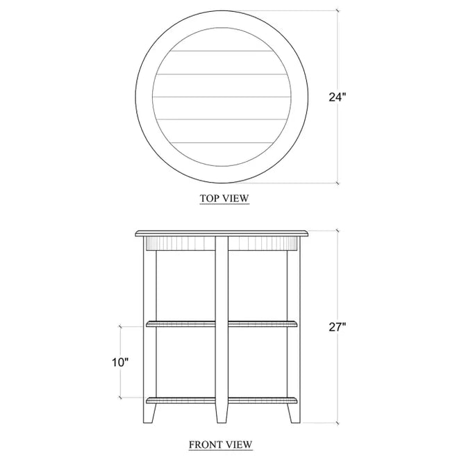 Luna Round 3 Tier Side Table