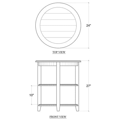 Luna Round 3 Tier Side Table