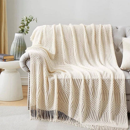 Waffle Stripe 50x60 Inch Throw Blanket