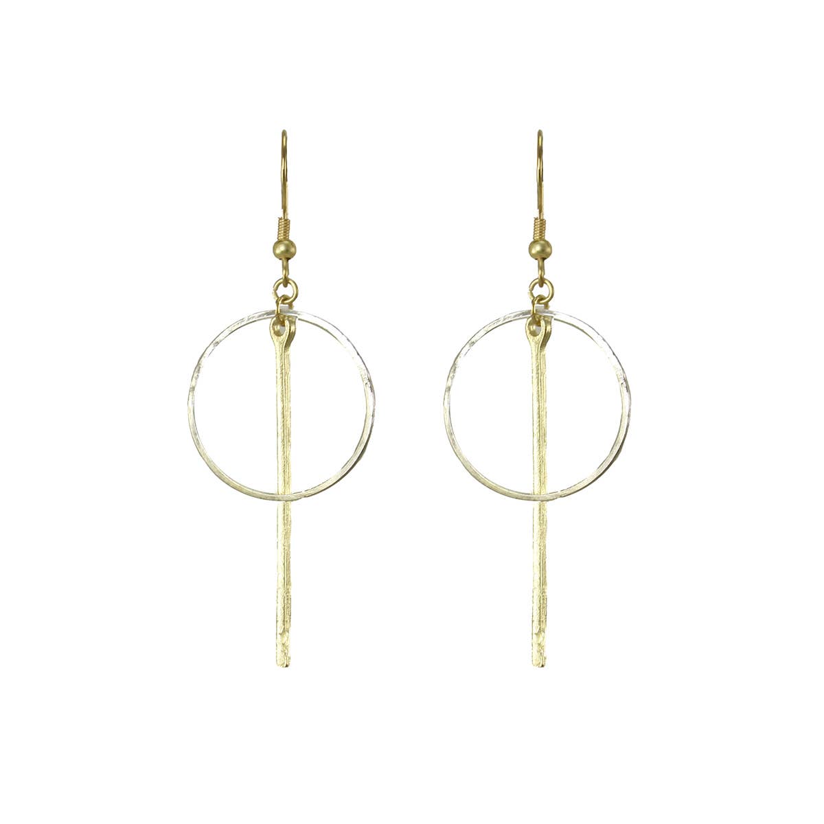 Bar Hoop Drop Earrings