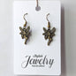 Antique Bronze Angel Fairy Fairies Vintage Style Earrings