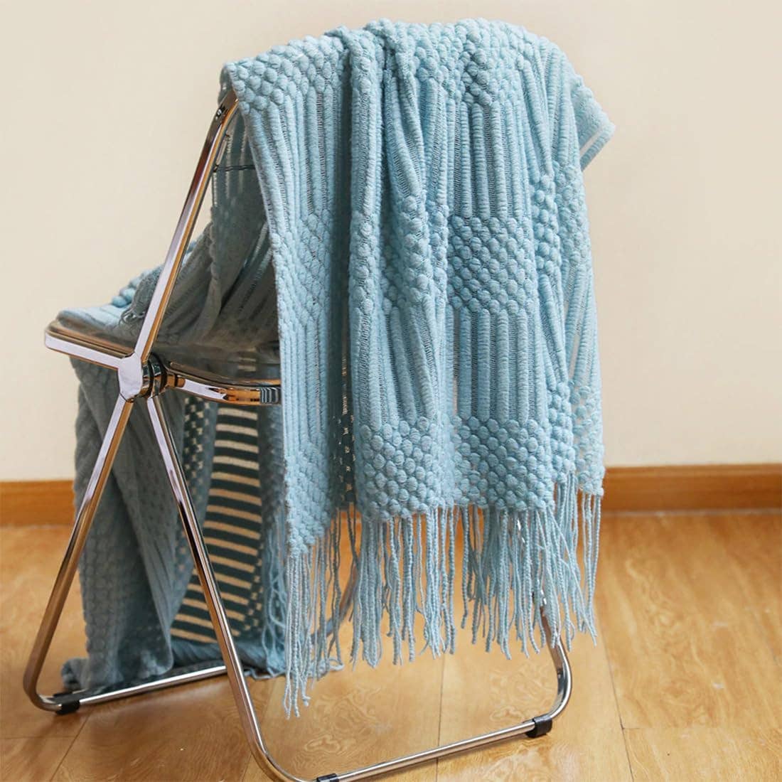 Waffle Stripe 50x60 Inch Throw Blanket