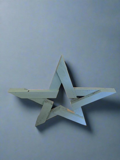 Wooden Star in Blue