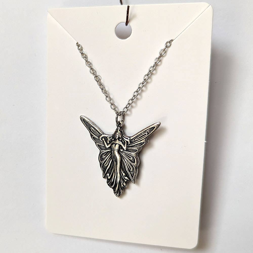 Antique Silver Angel Necklace