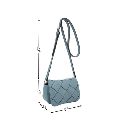 Woven Flap Crossbody Bag