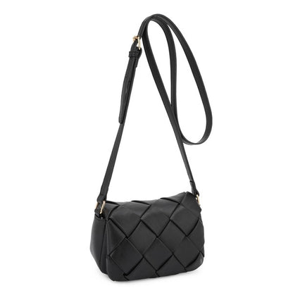 Woven Flap Crossbody Bag