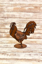 Rooster Yard Art Rustic Metal Figure