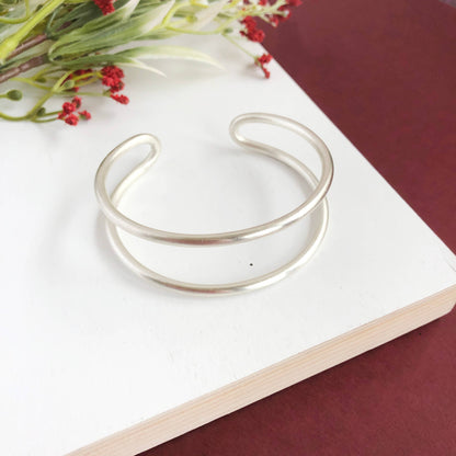 Double Arch Cuff - Silver