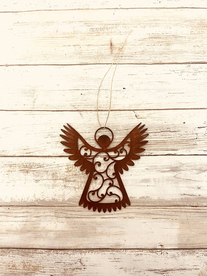 Rustic Angel Christmas Ornament