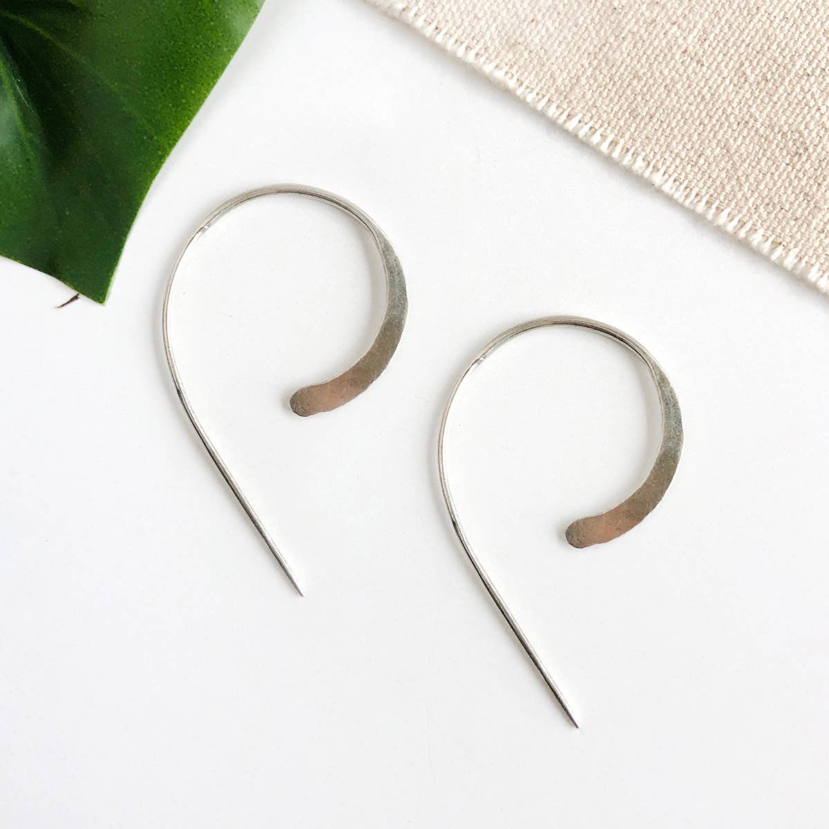 Oblique Earrings - Silver