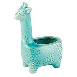 Giraffe Planter in Lake Blue, Small