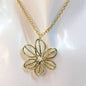 Flower Pendant Necklace in Gold