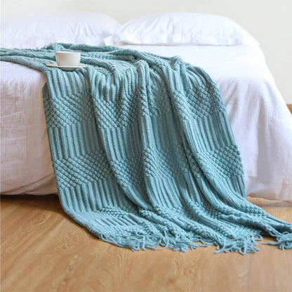 Waffle Stripe 50x60 Inch Throw Blanket