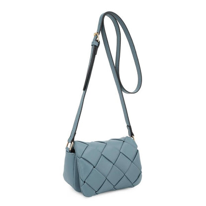 Woven Flap Crossbody Bag