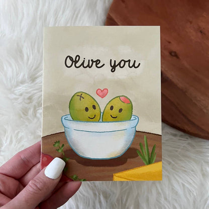 Olive You, Greeting Card