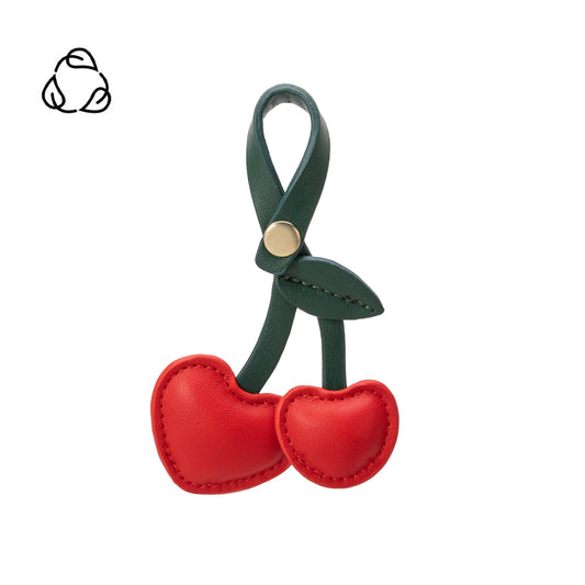 Cherry Vegan Bag Charm Red