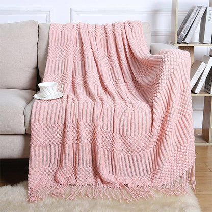 Waffle Stripe 50x60 Inch Throw Blanket