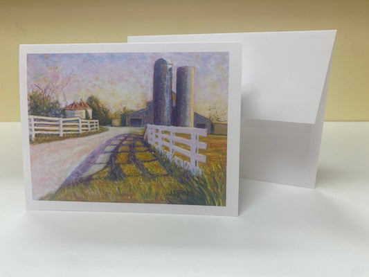 Sunset on Oxmoor Farms, Greeting Card