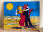 Cats Dancing Under Moonlight, Painting